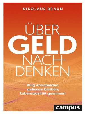 cover image of Über Geld nachdenken
